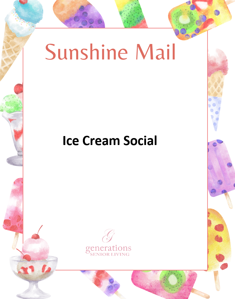 Ice Cream Social Letter Stationery