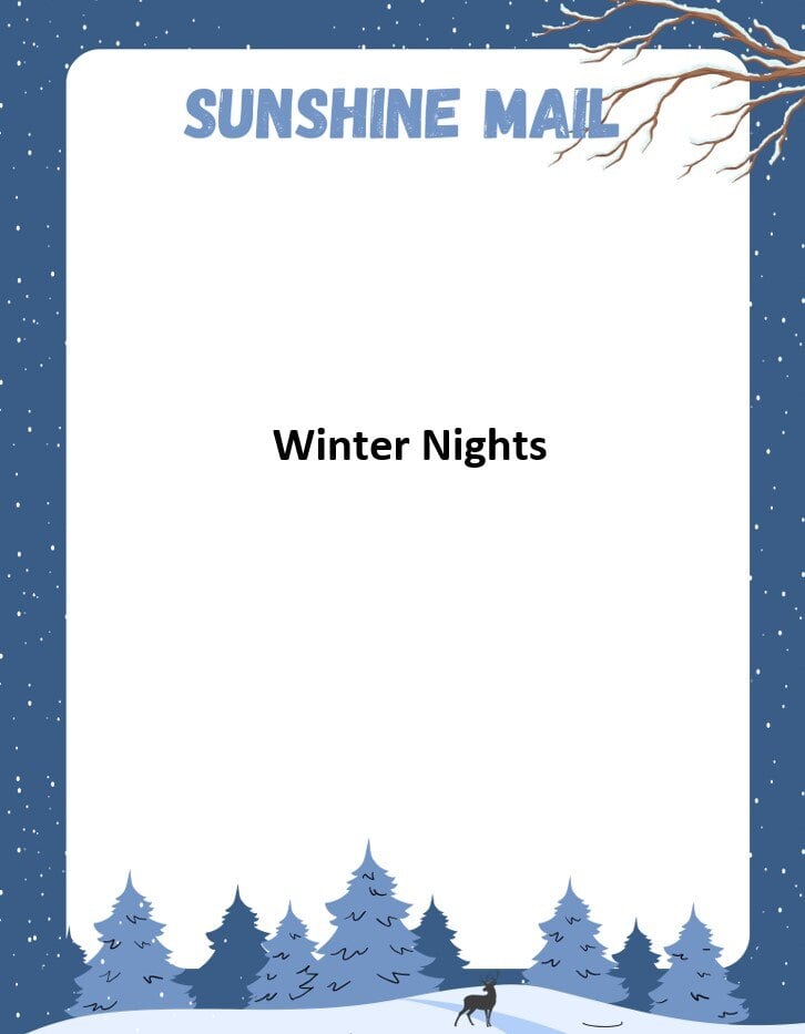 Winter Nights Sunshine Mail Template